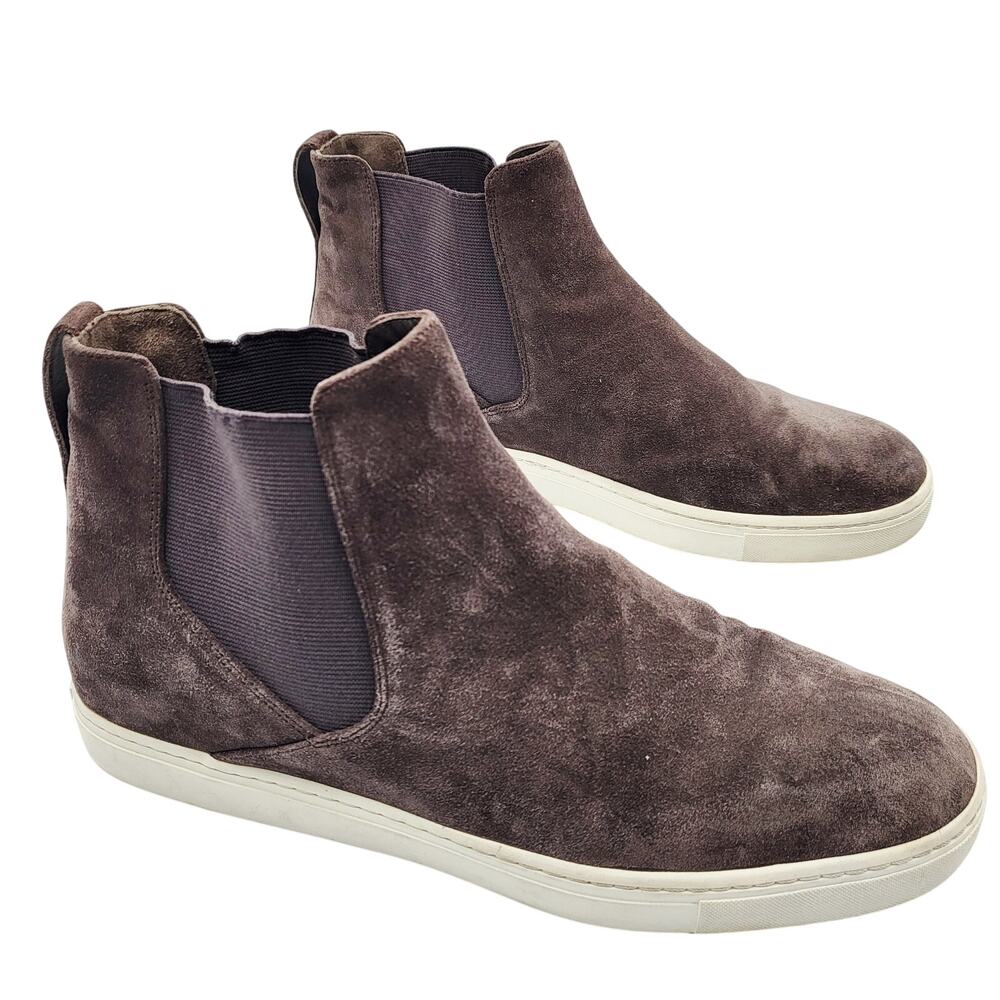 Vince. Newlyn Taupe Suede High Top Slip On Chelsea Sneaker Boots Women’s 10